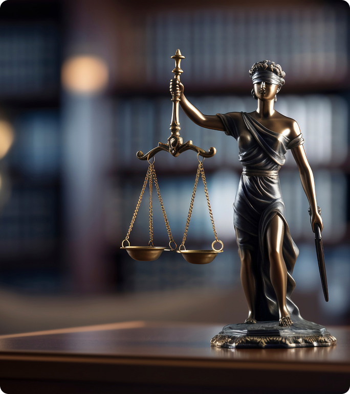 Lady Justice representing Droit's legal process